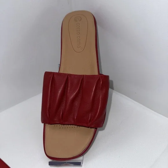 Corso Como Harisya Slide Sandal, Red‎ Leather, Womens Size 6.5 M - Picture 2 of 6